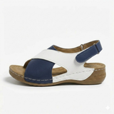 Dames Sandalen met Cross-Banden en Klittenbandsluiting