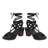 Gladiator Sandalen met Hakken en Open Neus voor Dames