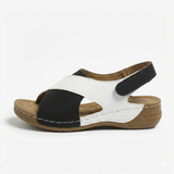 Dames Sandalen met Cross-Banden en Klittenbandsluiting