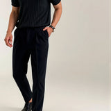 Geribd Heren Poloshirt met Korte Mouwen – Elegant & Tijdloos