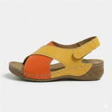 Dames Sandalen met Cross-Banden en Klittenbandsluiting