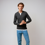 Coen™ Casual Heren Longsleeve met V-Hals