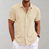 Oliver | Lichte korte mouwen linnen shirt
