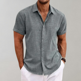 Oliver | Lichte korte mouwen linnen shirt