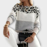Joana - Casual trui met luipaardmotief