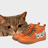 Milene - Leren laarzen voor kattenliefhebbers