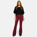 Imke - Vrouwelijke Hoge Taille Flared Broek – Tijdloze Stijl, Elegante Silhouet