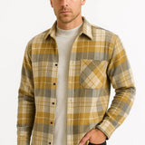 Heren Geruit Overhemd Flanel Warm Casual