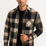Heren Geruit Overhemd Flanel Warm Casual