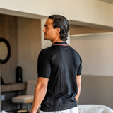 Theo | Zomer Gebreide Poloshirt met Contrastkraag