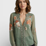 Bianca | Blouse van Kant met Bloemenprint