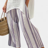 Allegra – comfortabele blouse en gestreepte bamboe broek