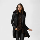 Maria - Elegante Leren Mantel