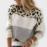 Joana - Casual trui met luipaardmotief