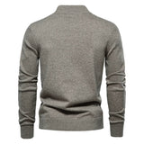 Heren Gebreid Katoenen Vest – Casual Comfort met Mock-Hals