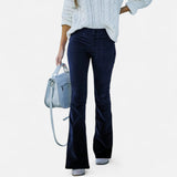 Imke - Vrouwelijke Hoge Taille Flared Broek – Tijdloze Stijl, Elegante Silhouet
