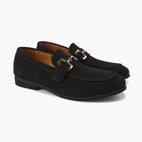 Elias | Lässig herenloafers van suede met een chique metalen detail