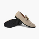 Elias | Lässig herenloafers van suede met een chique metalen detail