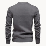 Heren Gebreide Pullover – Slim Fit Trui van Ademend Katoenmix