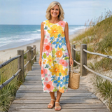 Elisa - Jurk met Pastelkleurige Bloemenprint