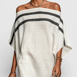 Avelina - Maxi Off-Shoulder Jurk met Vleermuismouwen