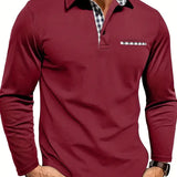 Heren Polo Lange Mouw Rits Modern Casual