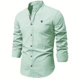 Heren Overhemd Slim Fit Knopen Elegant Casual