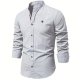 Heren Overhemd Slim Fit Knopen Elegant Casual