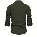 Heren Overhemd Slim Fit Knopen Elegant Casual