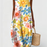 Elisa - Jurk met Pastelkleurige Bloemenprint