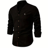 Heren Overhemd Slim Fit Knopen Elegant Casual