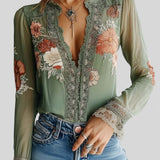 Bianca | Blouse van Kant met Bloemenprint