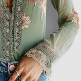 Bianca | Blouse van Kant met Bloemenprint