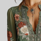 Bianca | Blouse van Kant met Bloemenprint