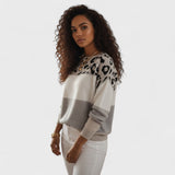 Joana - Casual trui met luipaardmotief