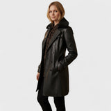 Débora - Elegante Leren Mantel
