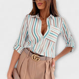 Filipa - Blouse met klassieke kraag