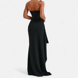 Ancienne Monde | Strapless Jurk met Hoge Split voor Dames – Gedurfde Elegantie, Hedendaags Glamour voor de Avond